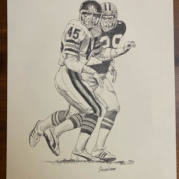 1981 Shell Oil Chicago Bears Posters Payton Page Harper Fencik Evans Baschnagel - Picture 5 of 7